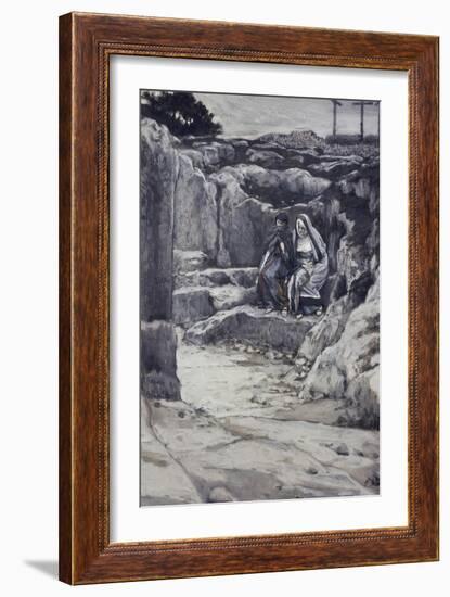 Two Marys' Watch the Tomb of Jesus-James Tissot-Framed Giclee Print