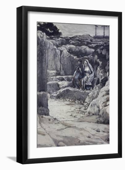 Two Marys' Watch the Tomb of Jesus-James Tissot-Framed Giclee Print