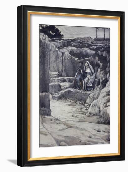 Two Marys' Watch the Tomb of Jesus-James Tissot-Framed Giclee Print