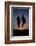 Two Masaai Warriors Silhouetted Performing Traditional Jump - Leap Kopje at Sunset-Nick Garbutt-Framed Photographic Print