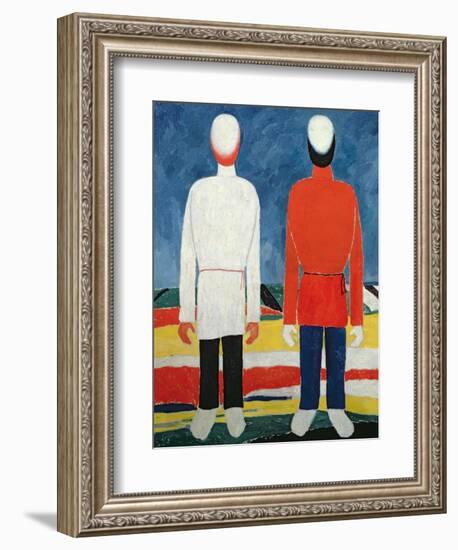 Two Masculine Figures, 1928-32-Kasimir Malevich-Framed Giclee Print