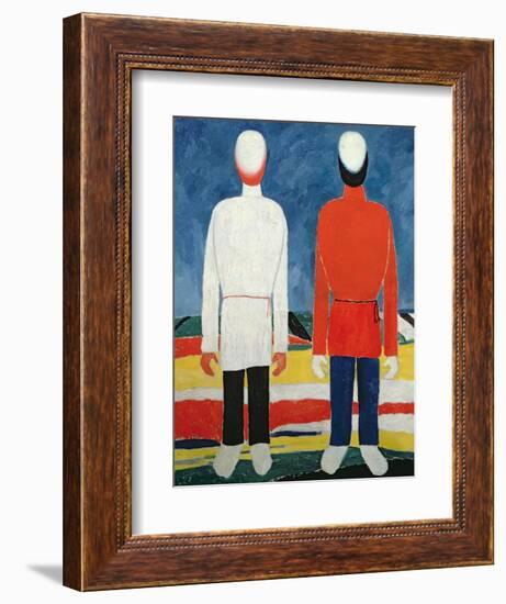 Two Masculine Figures, 1928-32-Kasimir Malevich-Framed Giclee Print