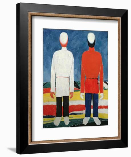 Two Masculine Figures, 1928-32-Kasimir Malevich-Framed Giclee Print