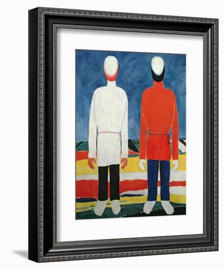 Two Masculine Figures, 1928-32-Kasimir Malevich-Framed Giclee Print