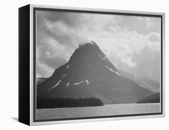 Two Medicine Lake Glacier National Park Montana 1933-1942-Ansel Adams-Framed Stretched Canvas