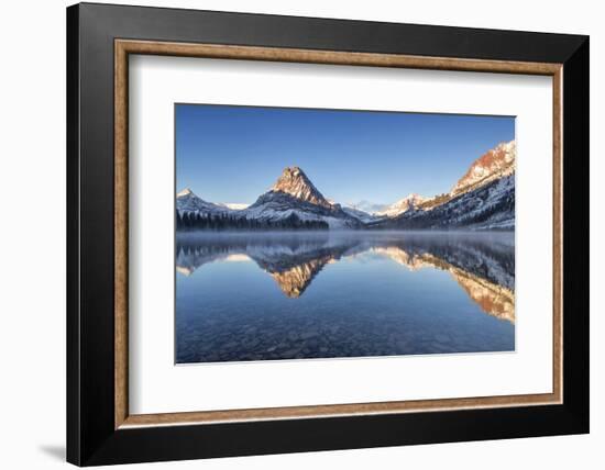 Two Medicine Lake in Winter, Glacier National Park, Montana, USA-Chuck Haney-Framed Photographic Print