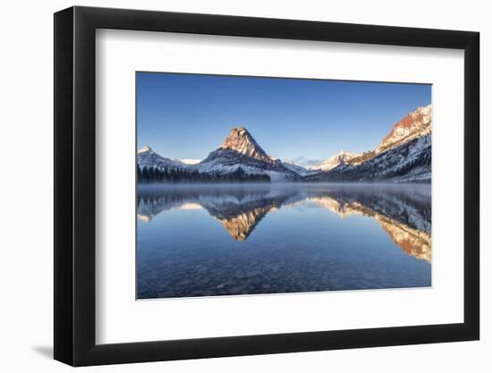 Two Medicine Lake in Winter, Glacier National Park, Montana, USA-Chuck Haney-Framed Photographic Print