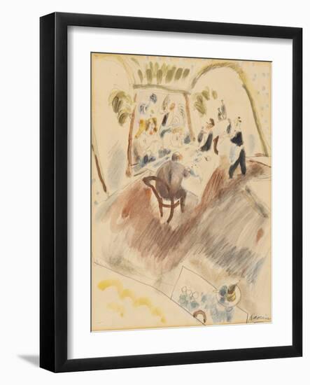 Two Men Dining (W/C on Paper)-Jules Pascin-Framed Giclee Print