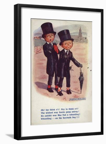 Two Men Dismayed at Behaviour on the Sabbath-null-Framed Giclee Print