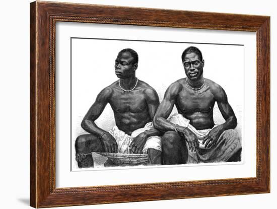Two Men from Assinie, Guinea, C1860-1920-Jean Andre Rixens-Framed Giclee Print