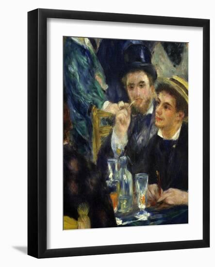 Two Men, from Bal Du Moulin De La Galette, Dance at Moulin De La Galette, Paris, 1876, Detail-Pierre-Auguste Renoir-Framed Giclee Print