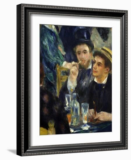 Two Men, from Bal Du Moulin De La Galette, Dance at Moulin De La Galette, Paris, 1876, Detail-Pierre-Auguste Renoir-Framed Giclee Print