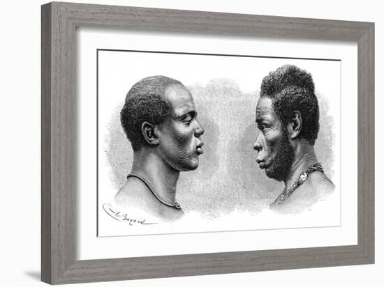 Two Men from French Guinea, C1850-1890-Emile Antoine Bayard-Framed Giclee Print