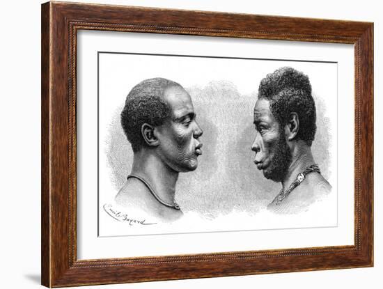 Two Men from French Guinea, C1850-1890-Emile Antoine Bayard-Framed Giclee Print