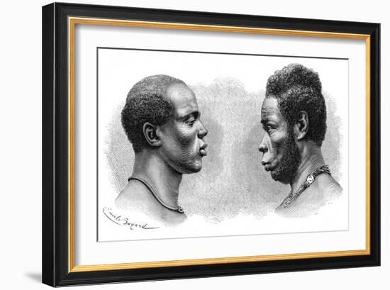 Two Men from French Guinea, C1850-1890-Emile Antoine Bayard-Framed Giclee Print