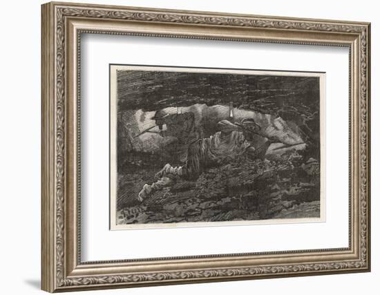 Two Men Mining for Coal-null-Framed Photographic Print