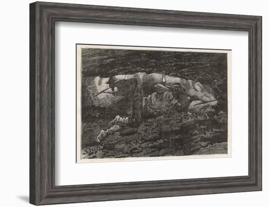 Two Men Mining for Coal-null-Framed Photographic Print