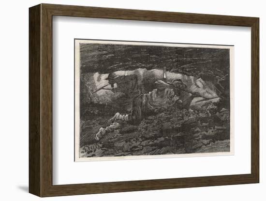 Two Men Mining for Coal-null-Framed Photographic Print