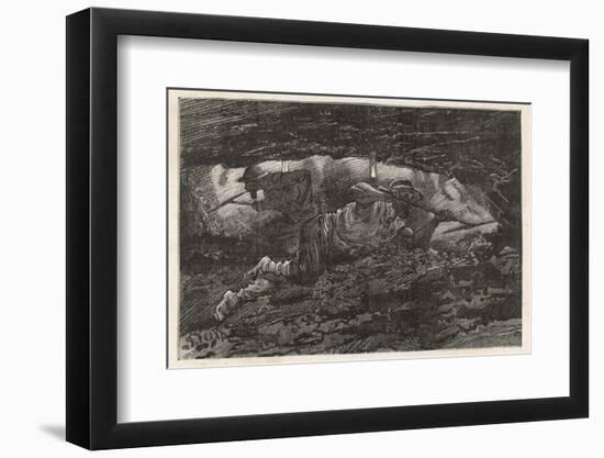 Two Men Mining for Coal-null-Framed Photographic Print