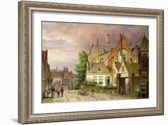 Two Men with a Cart-Willem Koekkoek-Framed Giclee Print