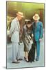 Two Men, Woman with Poodle, Fifties-null-Mounted Art Print