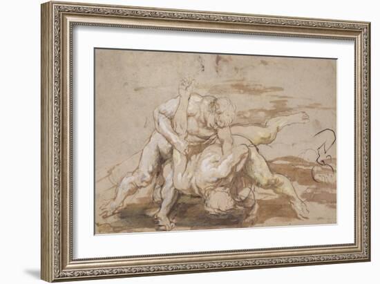 Two Men Wrestling-Peter Paul Rubens-Framed Giclee Print