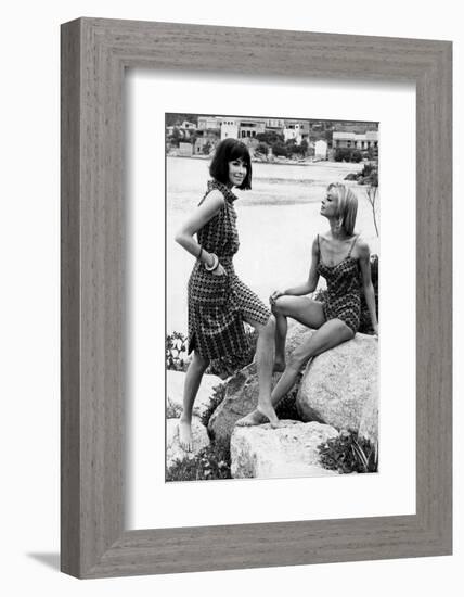 Two Models in Swimsuit-null-Framed Photographic Print