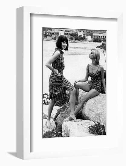 Two Models in Swimsuit-null-Framed Photographic Print