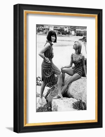 Two Models in Swimsuit-null-Framed Photographic Print