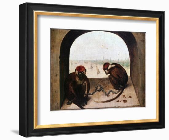 Two Monkeys, 1562-Pieter Bruegel the Elder-Framed Giclee Print