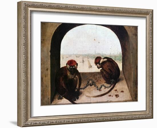 Two Monkeys, 1562-Pieter Bruegel the Elder-Framed Giclee Print
