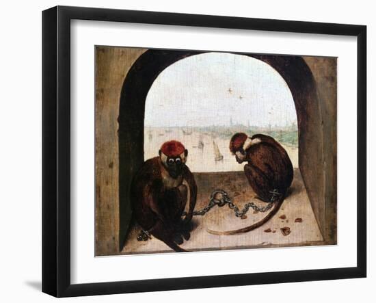 Two Monkeys, 1562-Pieter Bruegel the Elder-Framed Giclee Print
