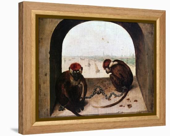 Two Monkeys, 1562-Pieter Bruegel the Elder-Framed Premier Image Canvas