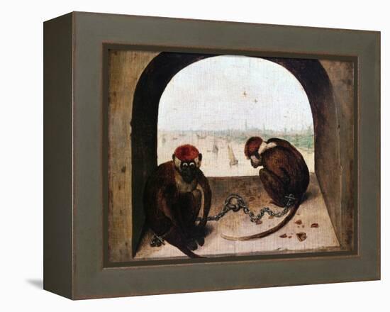 Two Monkeys, 1562-Pieter Bruegel the Elder-Framed Premier Image Canvas