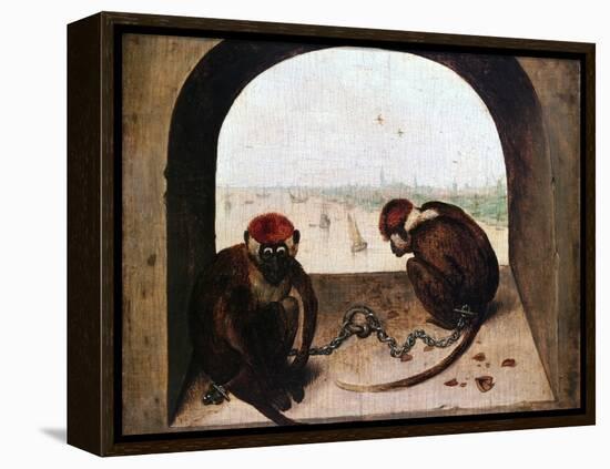 Two Monkeys, 1562-Pieter Bruegel the Elder-Framed Premier Image Canvas