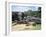 Two Monks in Front of Buddha Statue, Gal Vihara, Polonnaruwa, Unesco World Heritage Site, Sri Lanka-Yadid Levy-Framed Photographic Print