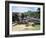 Two Monks in Front of Buddha Statue, Gal Vihara, Polonnaruwa, Unesco World Heritage Site, Sri Lanka-Yadid Levy-Framed Photographic Print