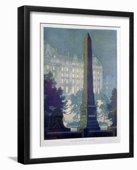 Two Monuments of London, Advert for the Hotel Cecil, 1925-W Welsh-Framed Giclee Print