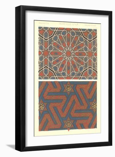 Two Mosaic Tile Patterns-null-Framed Art Print