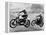 Two Motorcyclists Taking Part in Motocross at Brands Hatch, Kent-null-Framed Premier Image Canvas