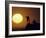 Two Mountain Climbers at Sunset-null-Framed Photographic Print