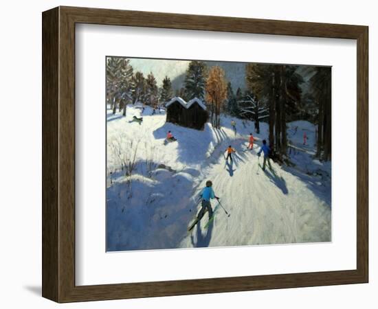 Two Mountain Huts, Pleney, Morzine-Andrew Macara-Framed Giclee Print