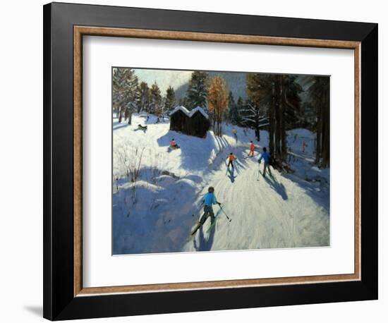 Two Mountain Huts, Pleney, Morzine-Andrew Macara-Framed Giclee Print