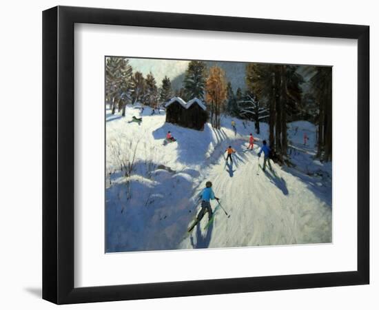 Two Mountain Huts, Pleney, Morzine-Andrew Macara-Framed Giclee Print