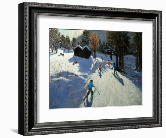 Two Mountain Huts, Pleney, Morzine-Andrew Macara-Framed Giclee Print