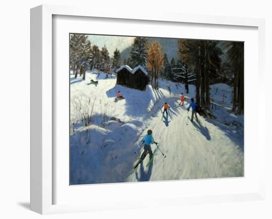 Two Mountain Huts, Pleney, Morzine-Andrew Macara-Framed Giclee Print