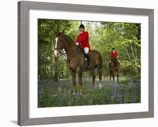 Two Mounted Huntsmen in Forest-Neil Guegan-Framed Photographic Print