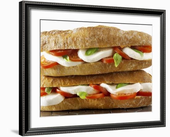 Two Mozzarella and Tomato Baguettes-Paul Williams-Framed Photographic Print