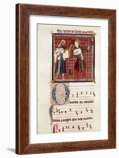 Two musicians-Catalan School-Framed Giclee Print