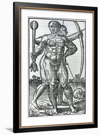 Two Natives from 'La Hystoria General De Las Indias' 1547-Christopher Columbus-Framed Giclee Print